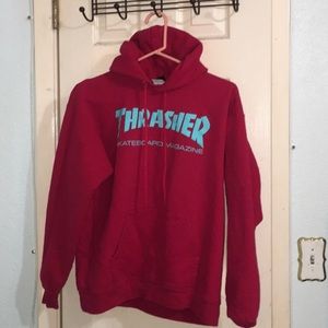 Red thrasher hoodie